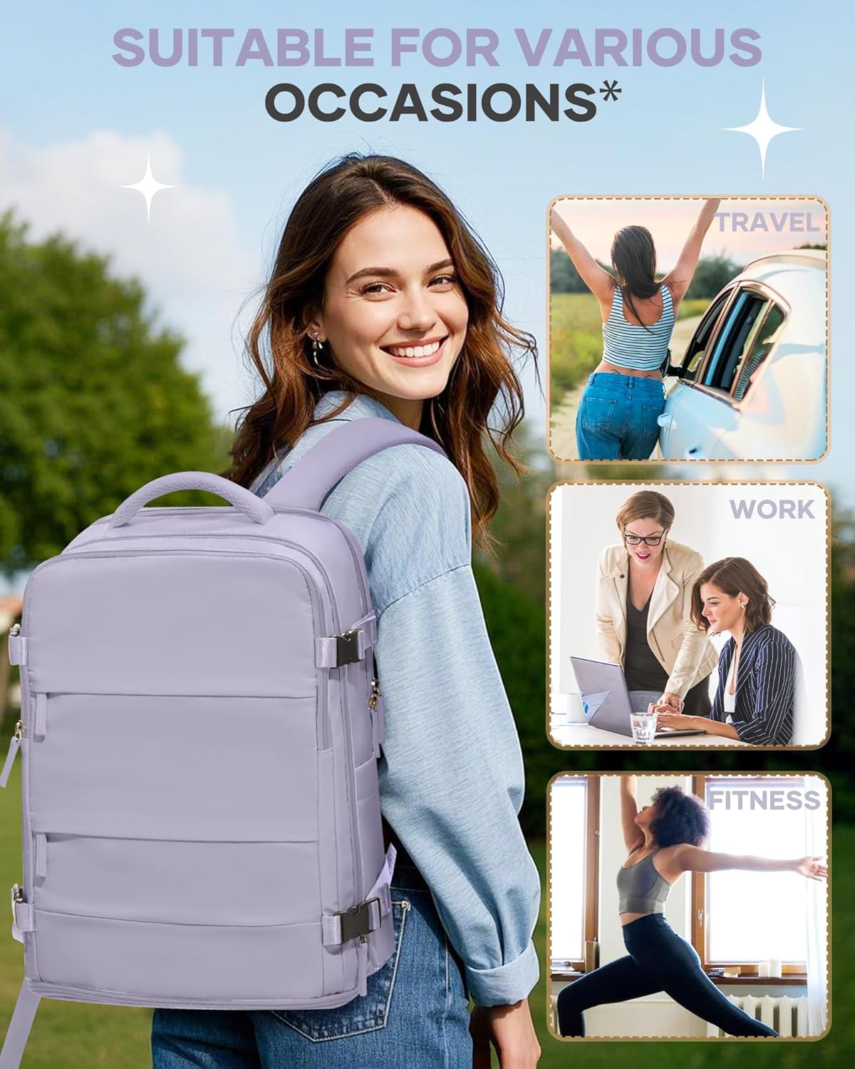 Travel Backpack Carry On Backpack Personal Item Travel Bag Mochila De Viaje Carry On Backpack For Airplanes Traveling Backpack For Women Gym Backpacks College Backpacks Sapphire Blue - Colors A