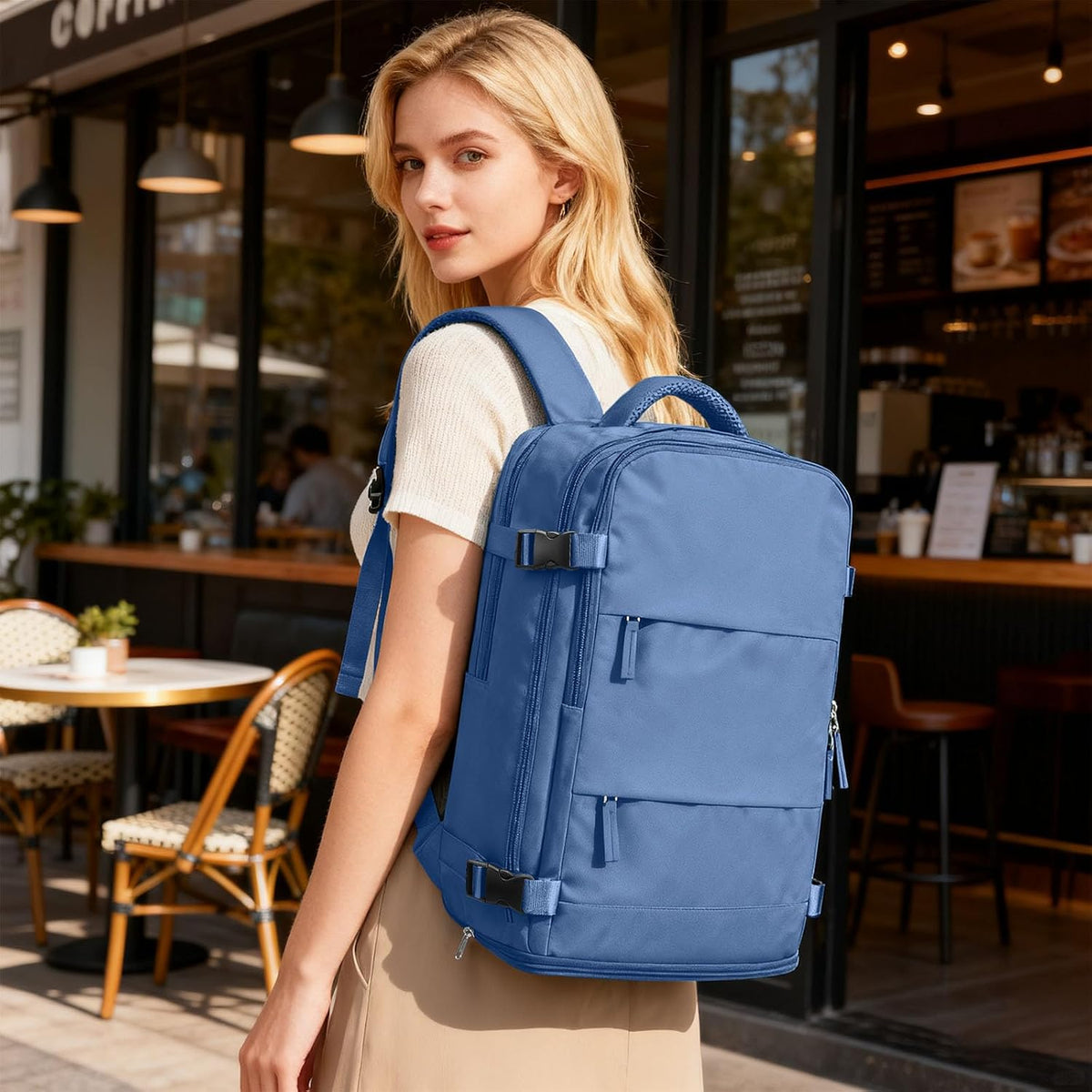 Travel Backpack Carry On Backpack Personal Item Travel Bag Mochila De Viaje Carry On Backpack For Airplanes Traveling Backpack For Women Gym Backpacks College Backpacks Sapphire Blue - Colors A