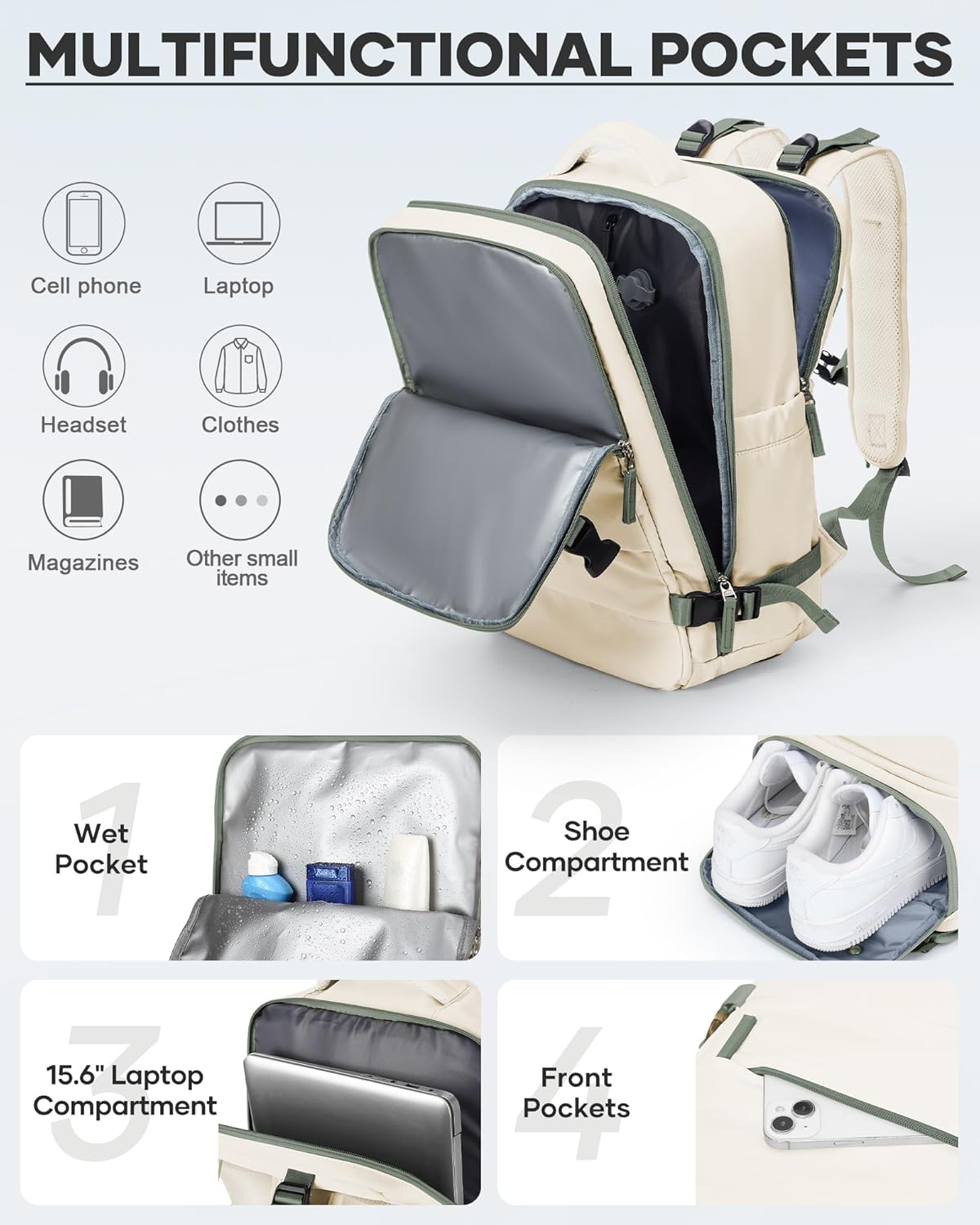Travel Backpack Carry On Backpack Personal Item Travel Bag Mochila De Viaje Carry On Backpack For Airplanes Traveling Backpack For Women Gym Backpacks College Backpacks Sapphire Blue - Colors A