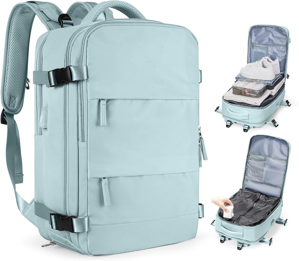 Travel Backpack Carry On Backpack Personal Item Travel Bag Mochila De Viaje Carry On Backpack For Airplanes Traveling Backpack For Women Gym Backpacks College Backpacks Sapphire Blue - Colors A