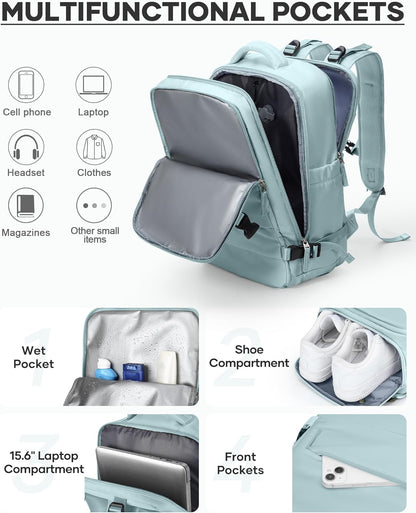 Travel Backpack Carry On Backpack Personal Item Travel Bag Mochila De Viaje Carry On Backpack For Airplanes Traveling Backpack For Women Gym Backpacks College Backpacks Sapphire Blue - Colors A