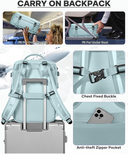 Travel Backpack Carry On Backpack Personal Item Travel Bag Mochila De Viaje Carry On Backpack For Airplanes Traveling Backpack For Women Gym Backpacks College Backpacks Sapphire Blue - Colors A