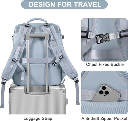 Travel Backpack Carry On Backpack Personal Item Travel Bag Mochila De Viaje Carry On Backpack For Airplanes Traveling Backpack For Women Gym Backpacks College Backpacks Sapphire Blue - Colors A