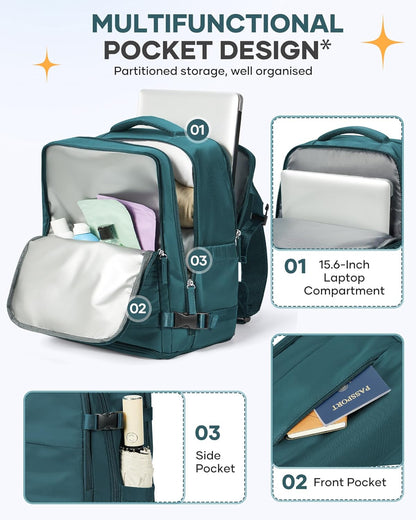 Travel Backpack Carry On Backpack Personal Item Travel Bag Mochila De Viaje Carry On Backpack For Airplanes Traveling Backpack For Women Gym Backpacks College Backpacks Sapphire Blue - Colors A
