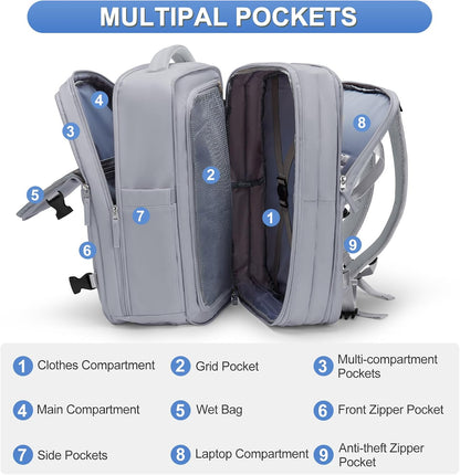 Travel Backpack Carry On Backpack Personal Item Travel Bag Mochila De Viaje Carry On Backpack For Airplanes Traveling Backpack For Women Gym Backpacks College Backpacks Sapphire Blue - Colors A