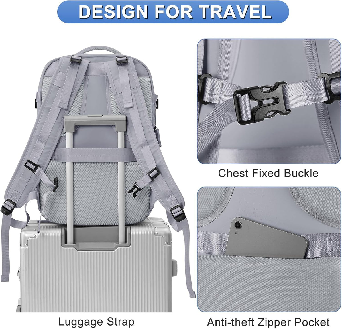 Travel Backpack Carry On Backpack Personal Item Travel Bag Mochila De Viaje Carry On Backpack For Airplanes Traveling Backpack For Women Gym Backpacks College Backpacks Sapphire Blue - Colors A