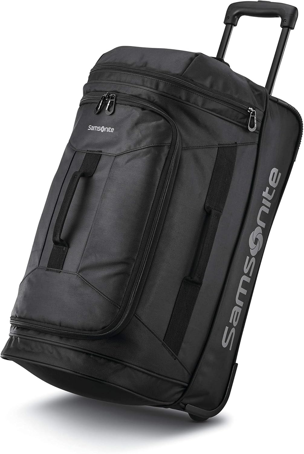 Andante 2 Wheeled Duffel Bag – 32-Inch Durable Rolling Luggage with Inline Skate Wheels, Push-Button Handle & Spacious Compartments – Travel-Friendly and Lightweight- Navy/Black