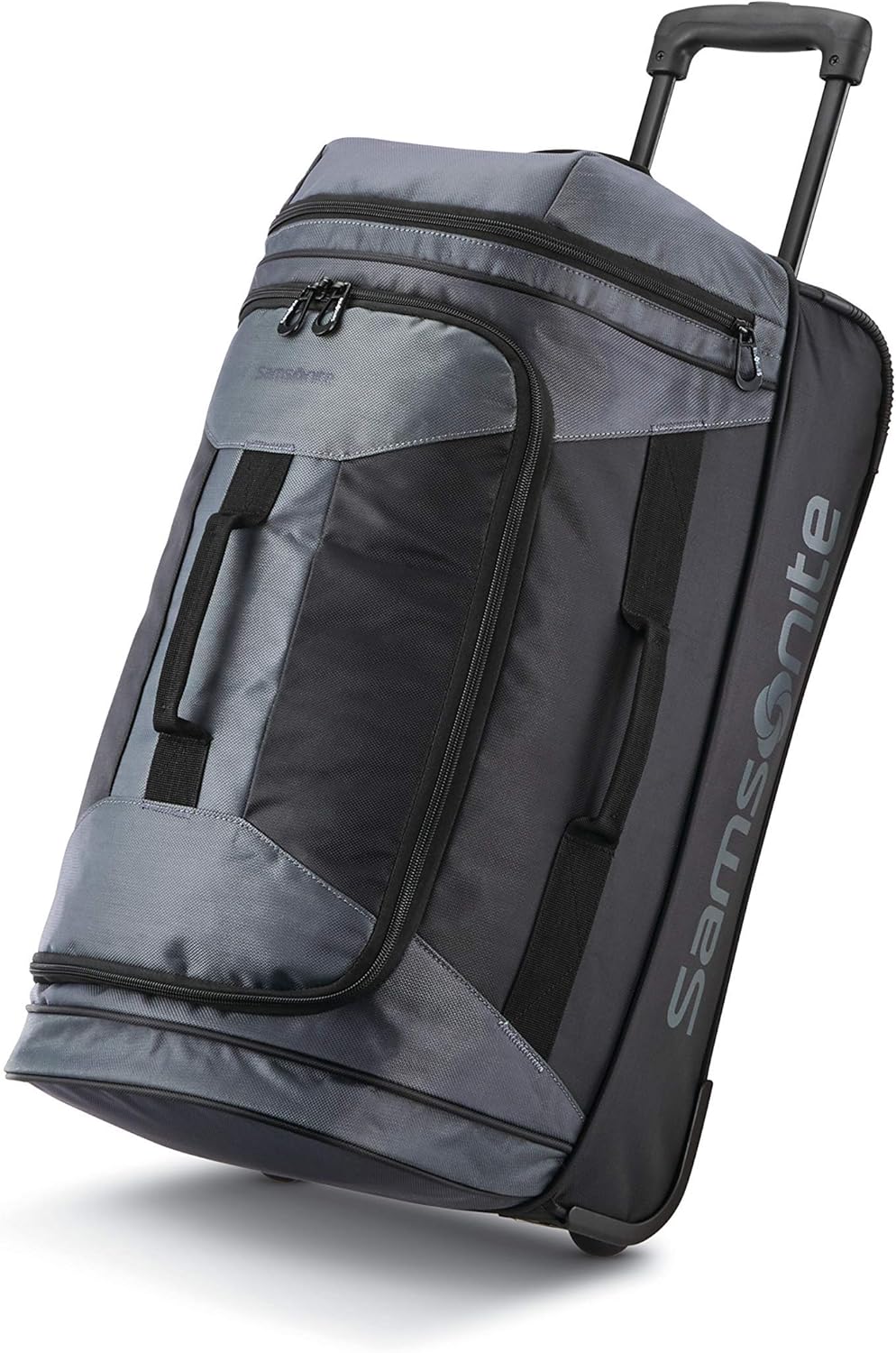 Andante 2 Wheeled Duffel Bag – 32-Inch Durable Rolling Luggage with Inline Skate Wheels, Push-Button Handle & Spacious Compartments – Travel-Friendly and Lightweight- Navy/Black