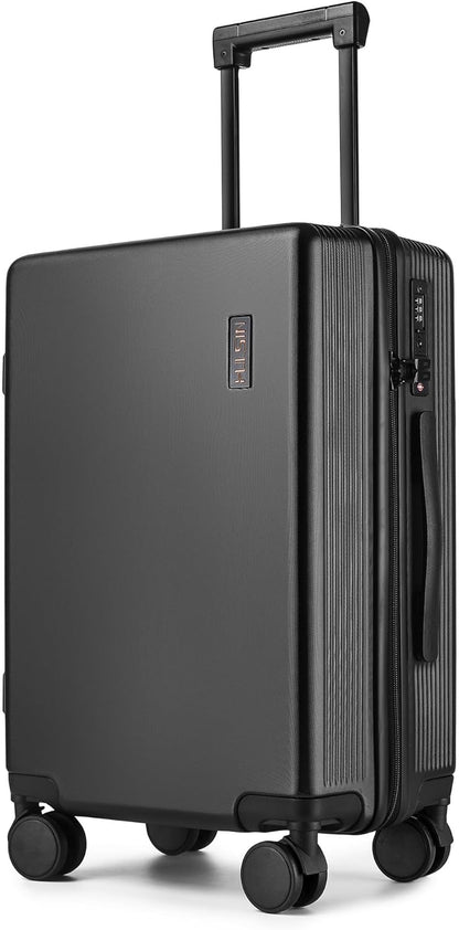 Hulsin 20 IN Hard Shell Carry on Luggage 22x14x9 Airline Approved for Women | Hardside Carry-on Suitcase with Spinner Wheels,Small Lightweight Rolling Suitcase for Travel,Holiday,Business
