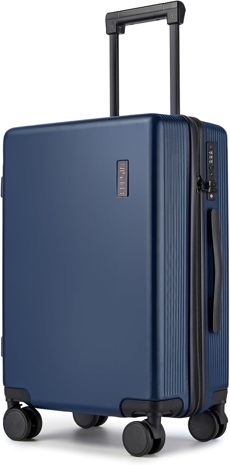 Hulsin 20 IN Hard Shell Carry on Luggage 22x14x9 Airline Approved for Women | Hardside Carry-on Suitcase with Spinner Wheels,Small Lightweight Rolling Suitcase for Travel,Holiday,Business
