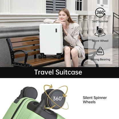 Hulsin 20 IN Hard Shell Carry on Luggage 22x14x9 Airline Approved for Women | Hardside Carry-on Suitcase with Spinner Wheels,Small Lightweight Rolling Suitcase for Travel,Holiday,Business