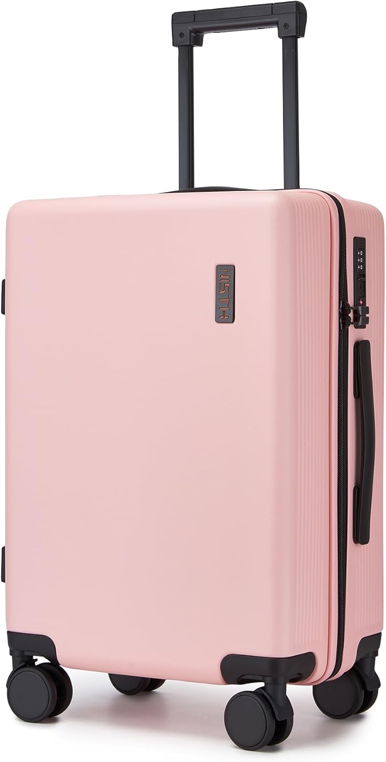 Hulsin 20 IN Hard Shell Carry on Luggage 22x14x9 Airline Approved for Women | Hardside Carry-on Suitcase with Spinner Wheels,Small Lightweight Rolling Suitcase for Travel,Holiday,Business
