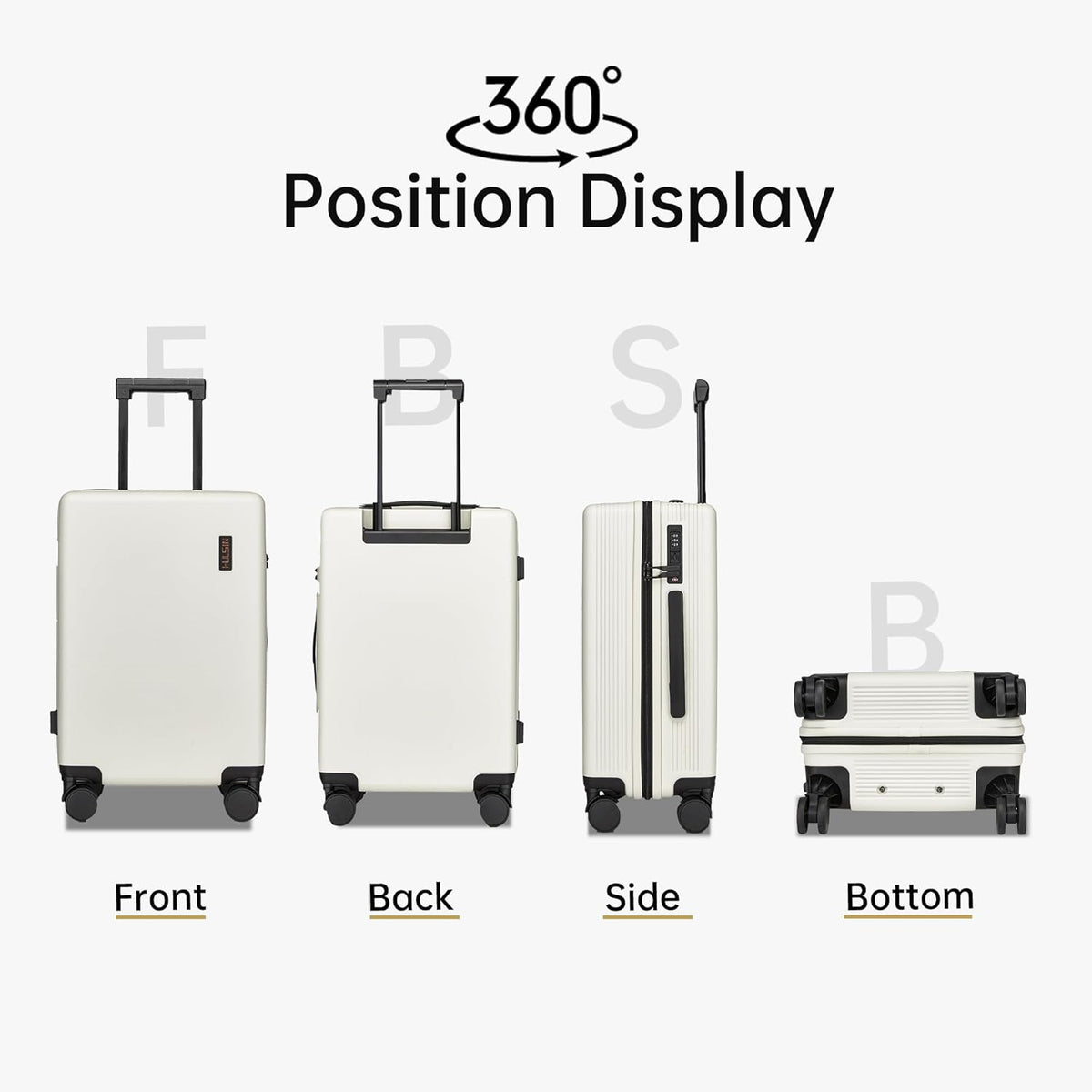 Hulsin 20 IN Hard Shell Carry on Luggage 22x14x9 Airline Approved for Women | Hardside Carry-on Suitcase with Spinner Wheels,Small Lightweight Rolling Suitcase for Travel,Holiday,Business