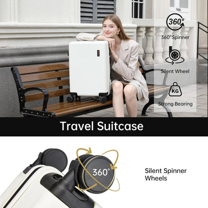 Hulsin 20 IN Hard Shell Carry on Luggage 22x14x9 Airline Approved for Women | Hardside Carry-on Suitcase with Spinner Wheels,Small Lightweight Rolling Suitcase for Travel,Holiday,Business