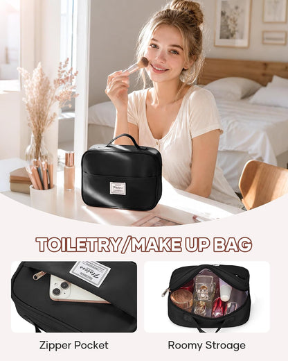 Travel Duffel Bag, 18x14x8 Inches Travel Bag Spirit with Shoes Compartment, Weekender Overnight Bag for Women with Trolley Sleeve, Carry On Bag for Airplanes Sport Tote Gym Bag Black - Colors B