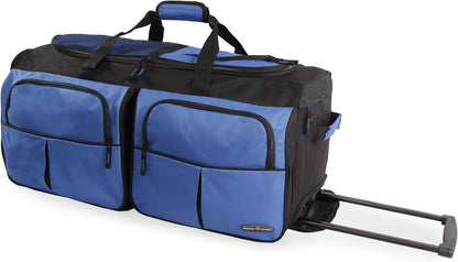 Unisex 30' Large Rolling Duffel Bag, Pink,One Size