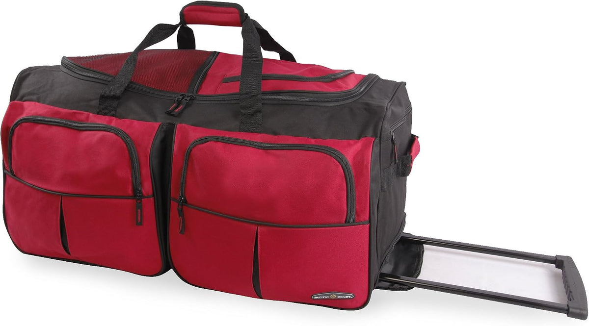Unisex 30' Large Rolling Duffel Bag, Pink,One Size