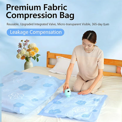 Vacuum Storage Bags for Clothing, 9 Pack Vacuum Seal Bags for Travel, 3 Sizes Compression Packing Bags 80% Space Saver for Suitcase Luggage, Bedding & Seasonal Storage