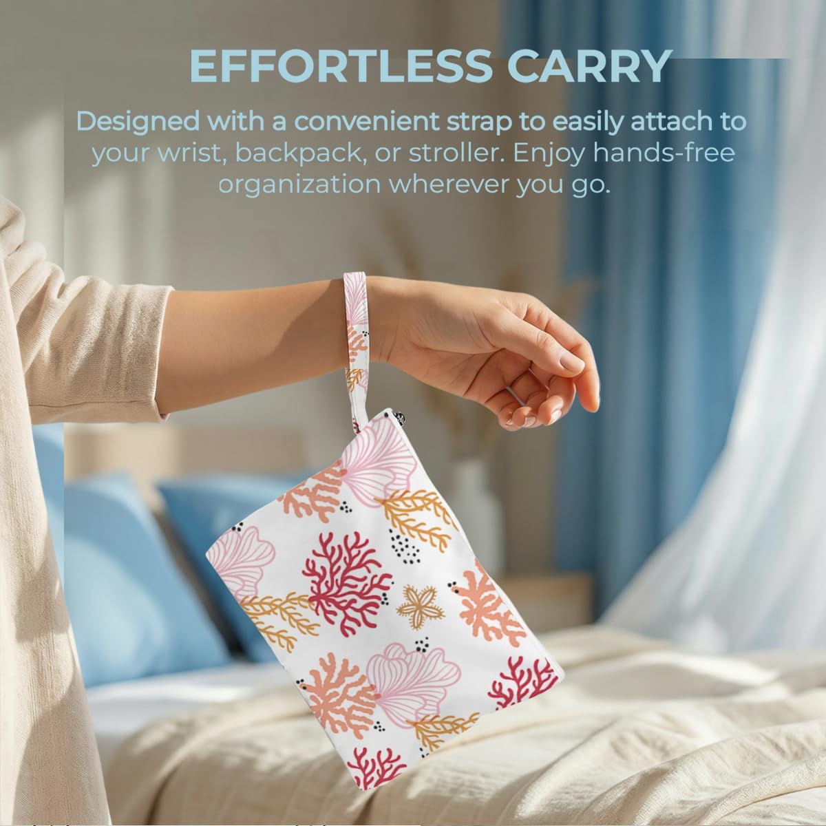 Wet Bag, 4 Pack Waterproof Reusable Storage Pouch, Dry Wet Separation for Travel Gym Beach Pool, Organize Swimsuits Toiletries Daily Items