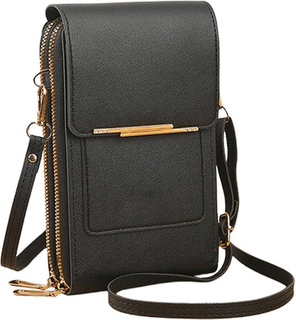 Touchscreen Phone Crossbody Bag, Anti-Theft Small Cell Phone Purse, Adjustable Strap, Lightweight Hands-Free Wallet For Women