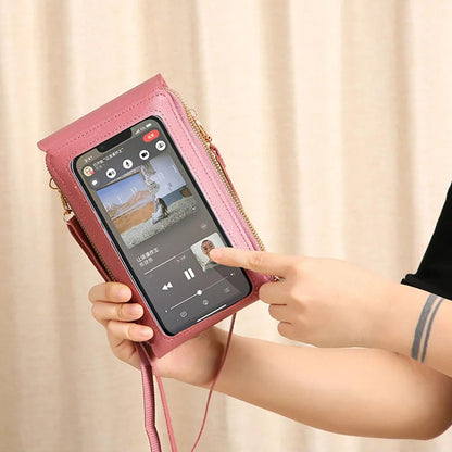 Touchscreen Phone Crossbody Bag, Anti-Theft Small Cell Phone Purse, Adjustable Strap, Lightweight Hands-Free Wallet For Women