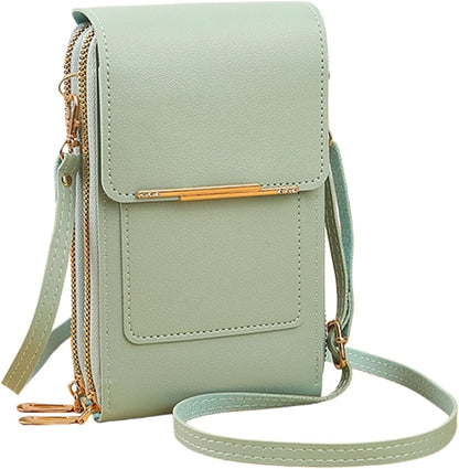 Touchscreen Phone Crossbody Bag, Anti-Theft Small Cell Phone Purse, Adjustable Strap, Lightweight Hands-Free Wallet For Women