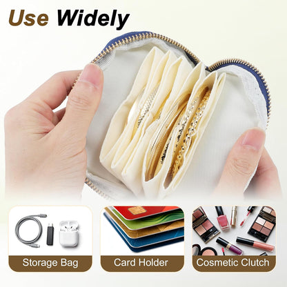 Travel Jewelry Case, Portable Jewelry Organizer with 6 Independent Layers, Small Pouch Bag for Necklace Bracelet Rings Earring Storage, Women Gift Idea, Pink