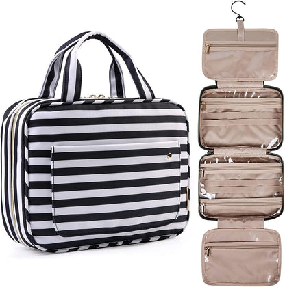 Toiletry Bag Travel Bag with Hanging Hook, Bonchemin Water-resistant Makeup Cosmetic Bag Travel Organizer for Accessories, Shampoo, Full Sized Container, Toiletries, Large
