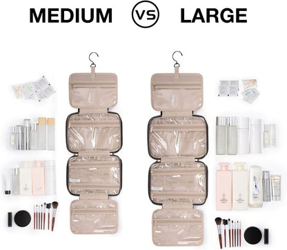 Toiletry Bag Travel Bag with Hanging Hook, Bonchemin Water-resistant Makeup Cosmetic Bag Travel Organizer for Accessories, Shampoo, Full Sized Container, Toiletries, Large