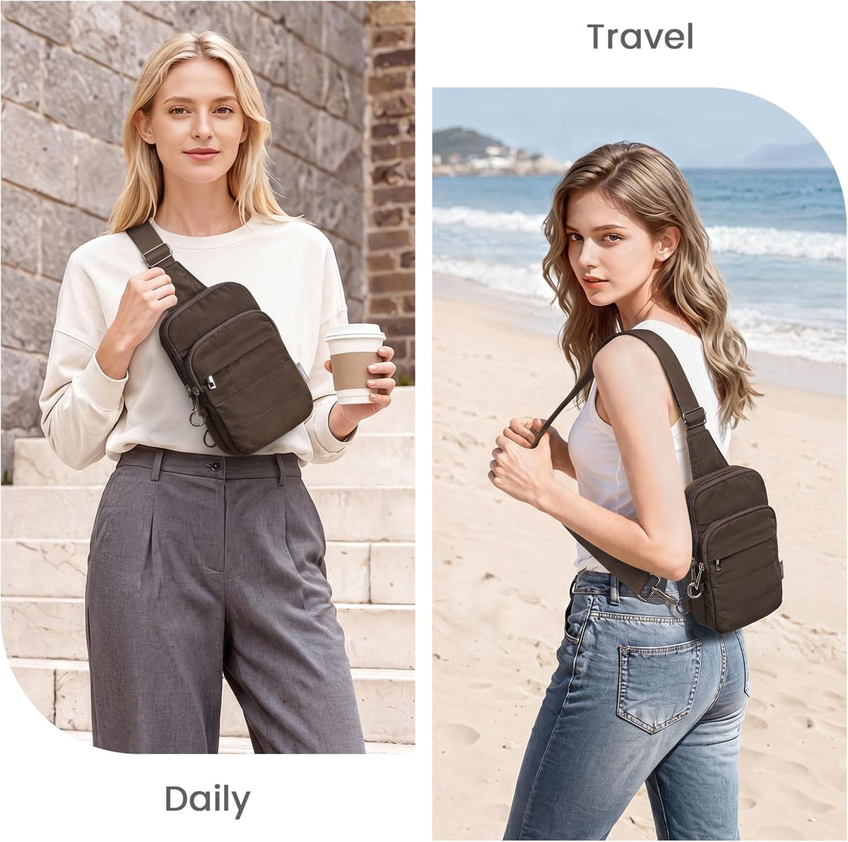 Small Crossbody Bag for Women, Anti Theft RFID Blocking Travel Purse