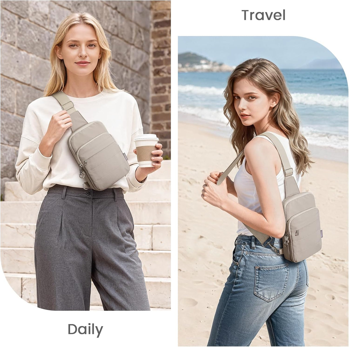 Small Crossbody Bag for Women, Anti Theft RFID Blocking Travel Purse
