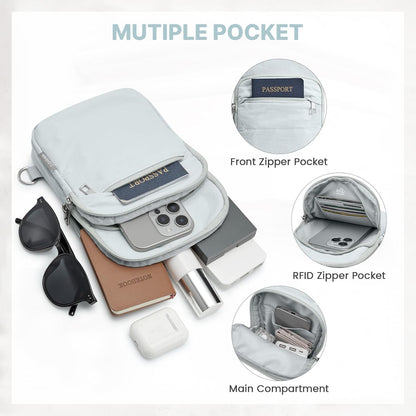 Small Crossbody Bag for Women, Anti Theft RFID Blocking Travel Purse