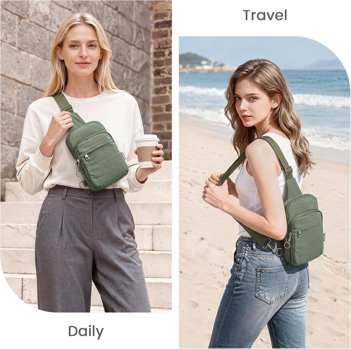 Small Crossbody Bag for Women, Anti Theft RFID Blocking Travel Purse