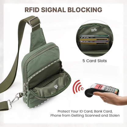 Small Crossbody Bag for Women, Anti Theft RFID Blocking Travel Purse