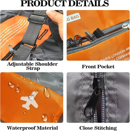 4PCS Travel Bag Foldable Clothes Bag Waterproof Storage Shoulder Bag Nylon Duffel for Men Women 32 Liter