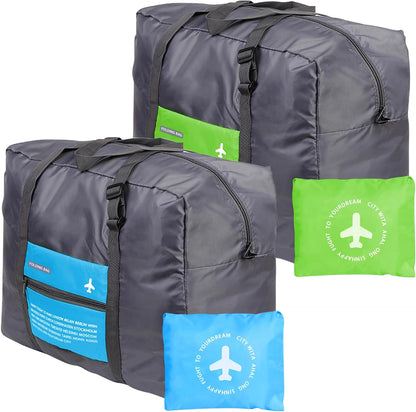 4PCS Travel Bag Foldable Clothes Bag Waterproof Storage Shoulder Bag Nylon Duffel for Men Women 32 Liter
