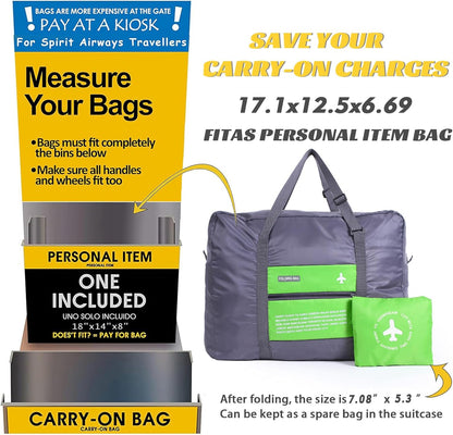 4PCS Travel Bag Foldable Clothes Bag Waterproof Storage Shoulder Bag Nylon Duffel for Men Women 32 Liter