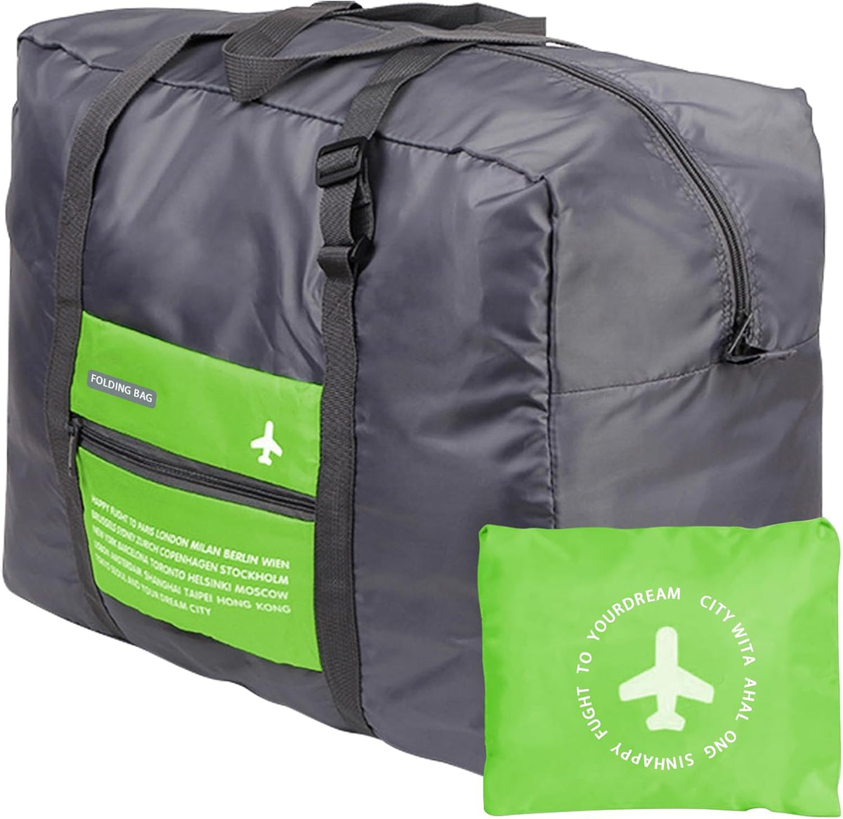 4PCS Travel Bag Foldable Clothes Bag Waterproof Storage Shoulder Bag Nylon Duffel for Men Women 32 Liter