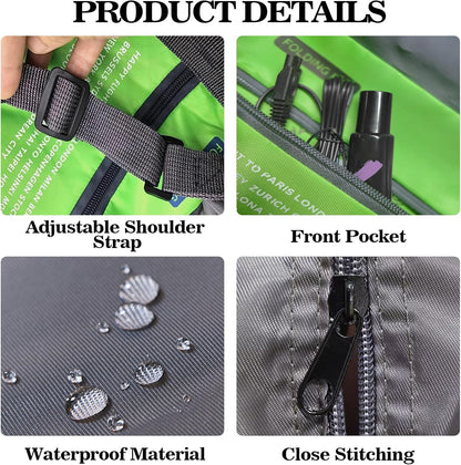 4PCS Travel Bag Foldable Clothes Bag Waterproof Storage Shoulder Bag Nylon Duffel for Men Women 32 Liter