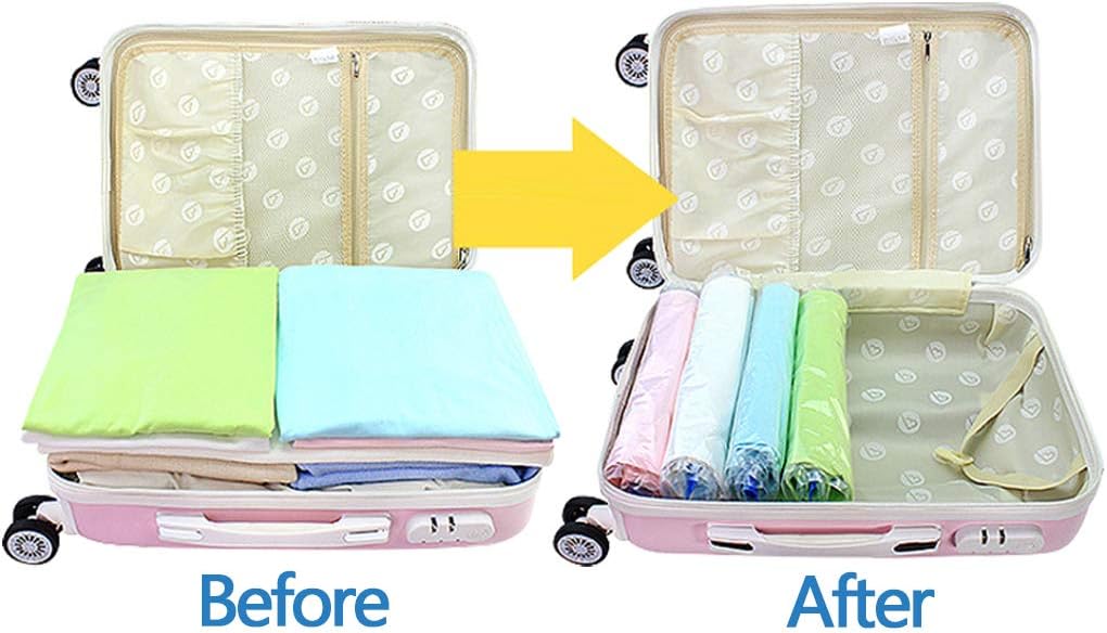 10 Travel Storage Bags for Clothing-Compression Bags for Travel-No Vacuum or Pump Bags-Save Space in Luggage Accessories(Medium)