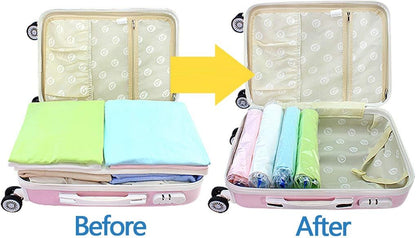 10 Travel Storage Bags for Clothing-Compression Bags for Travel-No Vacuum or Pump Bags-Save Space in Luggage Accessories(Medium)