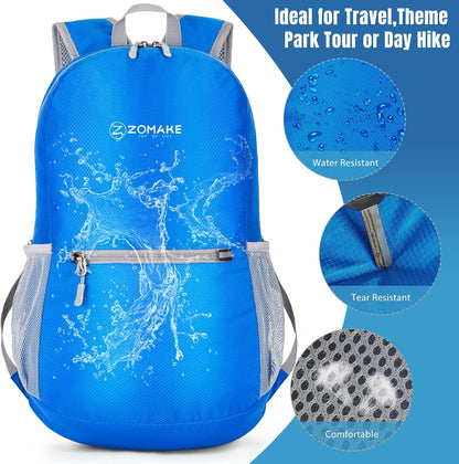 Ultra Lightweight Hiking Backpack 20L, Packable Small Backpacks Water Resistant Daypack for Women Men(Black)