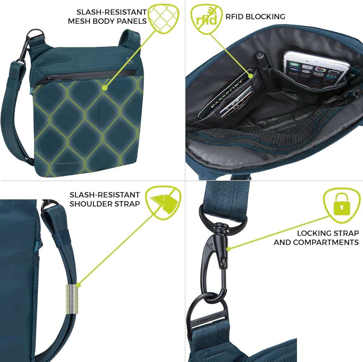 Anti-Theft Active Small Crossbody