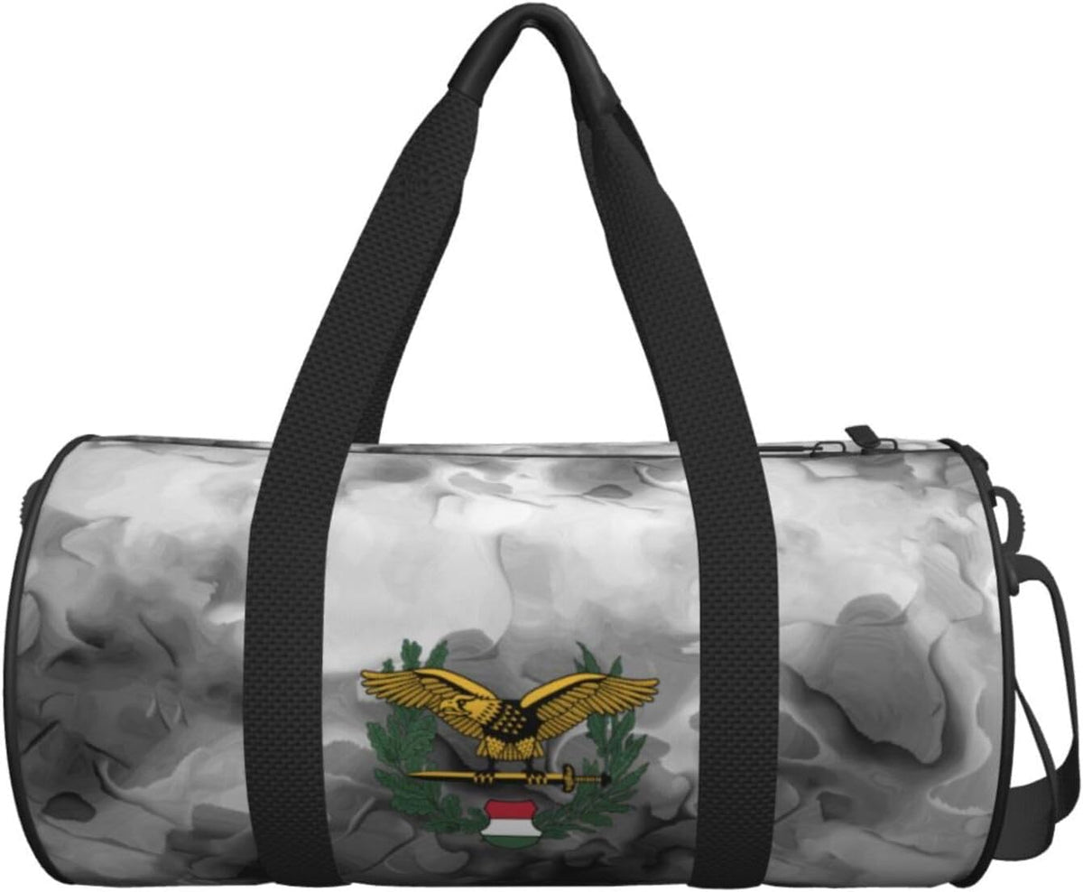 Hungary-Hungarian-Defence-Forces-Emblem- Convertible Garment Bag with Shoulder Strap, Carry on Garment Duffel Bag for Men Women - Rolling Foldable for Travel Luggage Bags (Black)