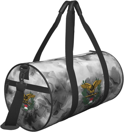 Hungary-Hungarian-Defence-Forces-Emblem- Convertible Garment Bag with Shoulder Strap, Carry on Garment Duffel Bag for Men Women - Rolling Foldable for Travel Luggage Bags (Black)