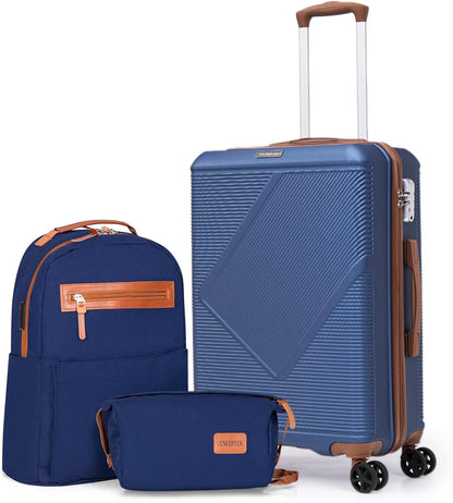Luggage Sets, 20 Inch Carry On Suitcases With Spinner Wheels, Lightweight Travel Luggage With TSA Lock, ABS Hardshell Suitcase (Teal)