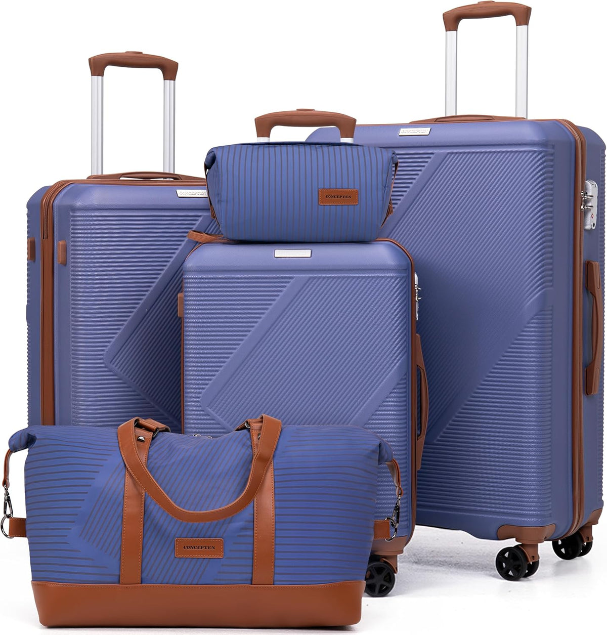Luggage Sets, 20 Inch Carry On Suitcases With Spinner Wheels, Lightweight Travel Luggage With TSA Lock, ABS Hardshell Suitcase (Teal)