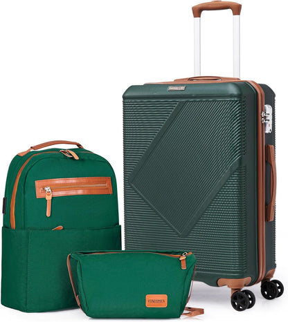 Luggage Sets, 20 Inch Carry On Suitcases With Spinner Wheels, Lightweight Travel Luggage With TSA Lock, ABS Hardshell Suitcase (Teal)