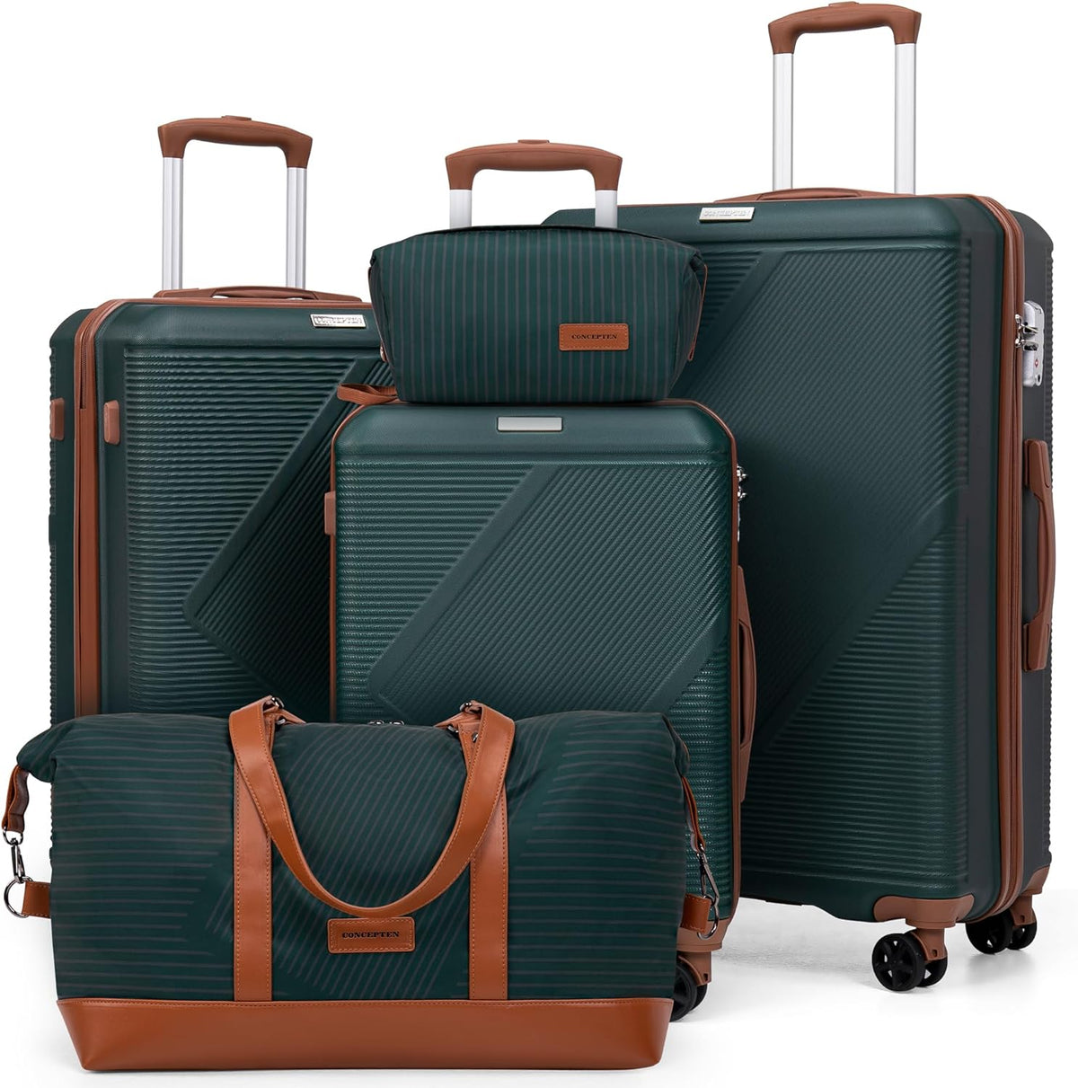 Luggage Sets, 20 Inch Carry On Suitcases With Spinner Wheels, Lightweight Travel Luggage With TSA Lock, ABS Hardshell Suitcase (Teal)
