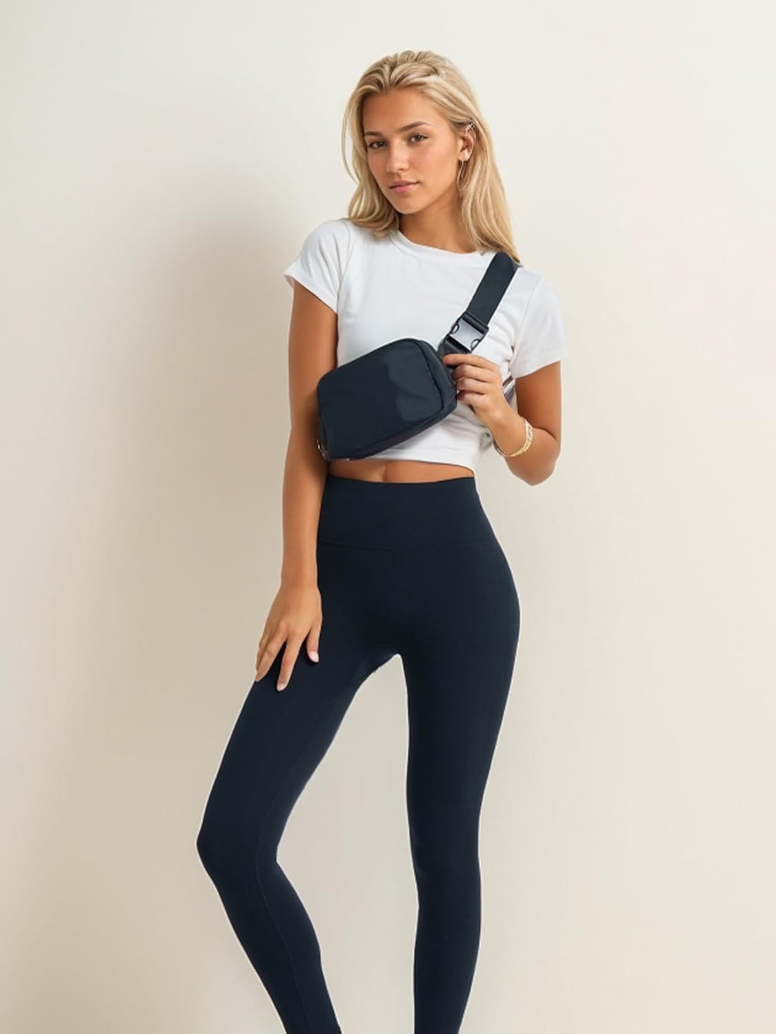 Belt Bag Fanny Pack Crossbody Bags for Women Men, Everywhere, Water Resistant Waist Packs, Beige